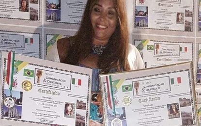 Premio Comunicação  e destaque internacional   Brasil Itália Bergamo  –   Aconteceu  dia 20 de agosto  na Itália