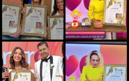 A premiação de várias personalidades do Prêmio Comunicação e Destaque